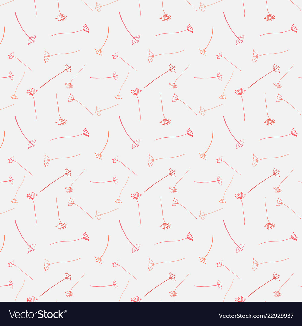 Hand drawn botanical pattern background floral