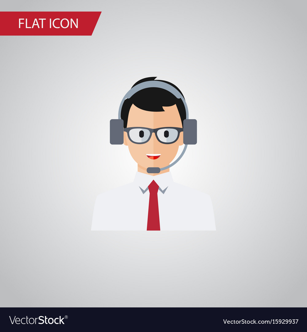 Isolated operator flat icon help element