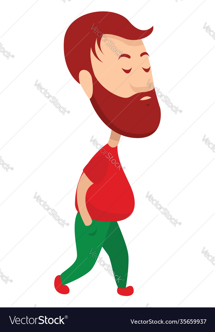 Man with red beard on white background