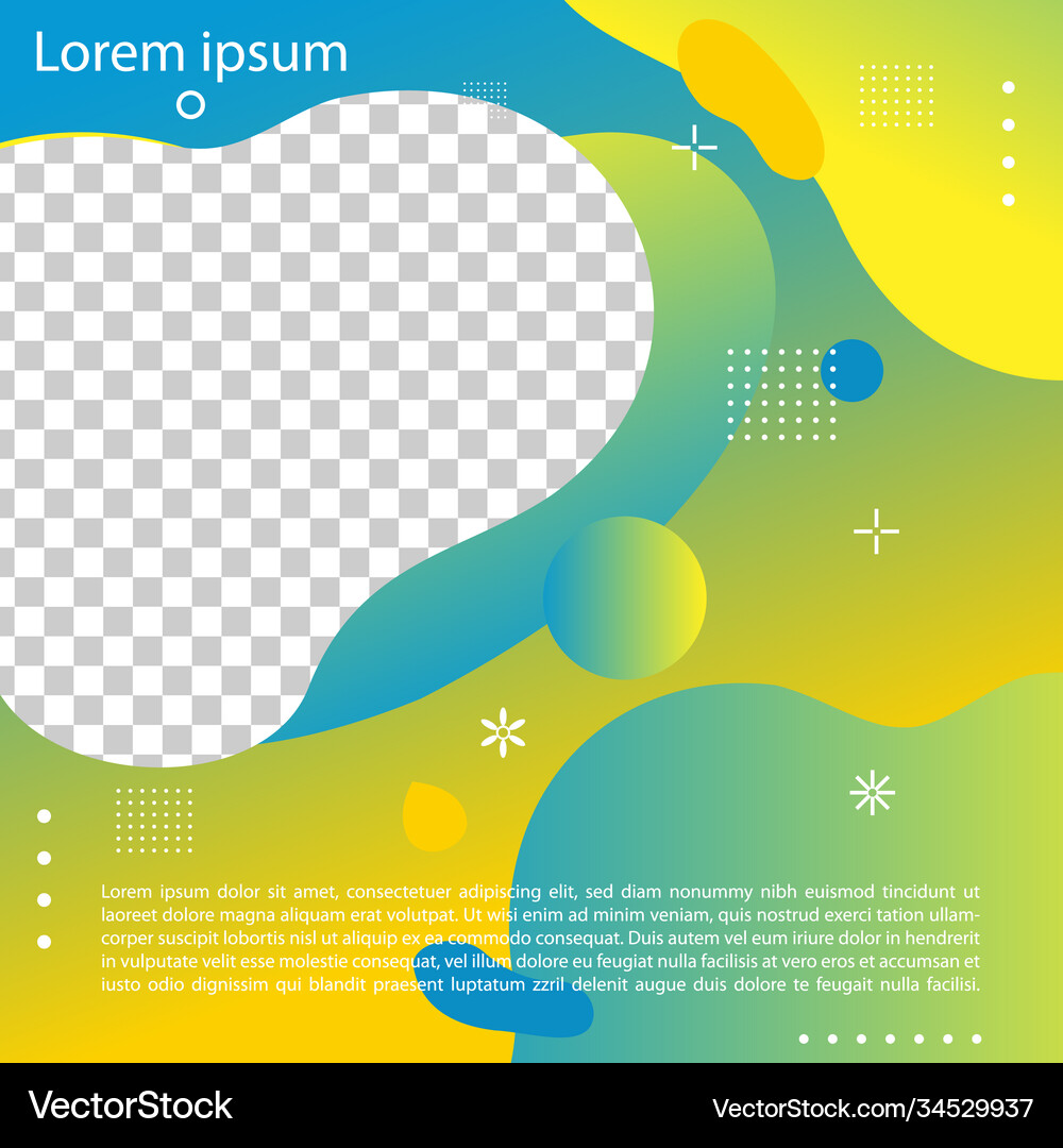 Modern fluid background template Royalty Free Vector Image