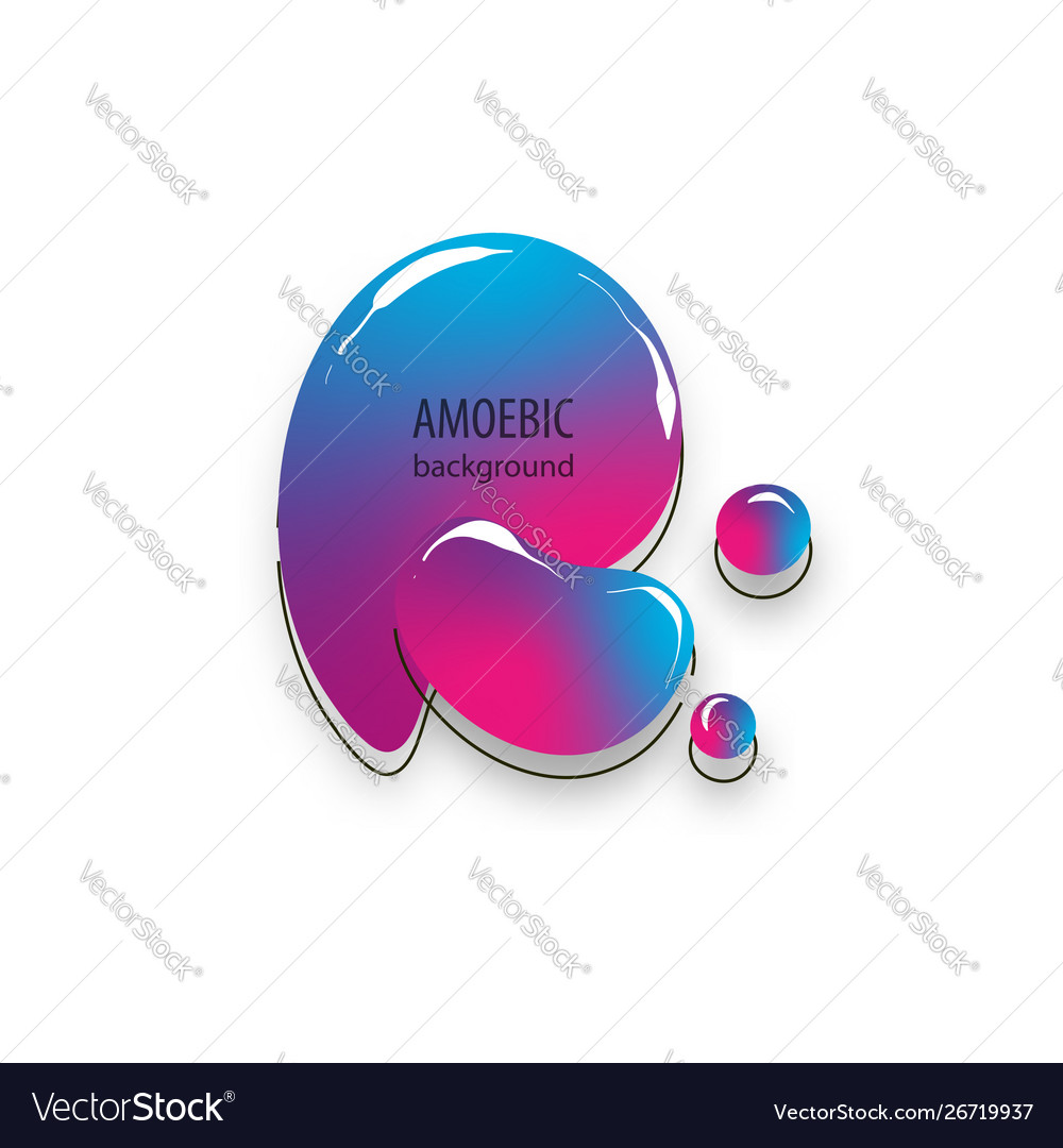 Motion amoeba fluid abstract background paper cut