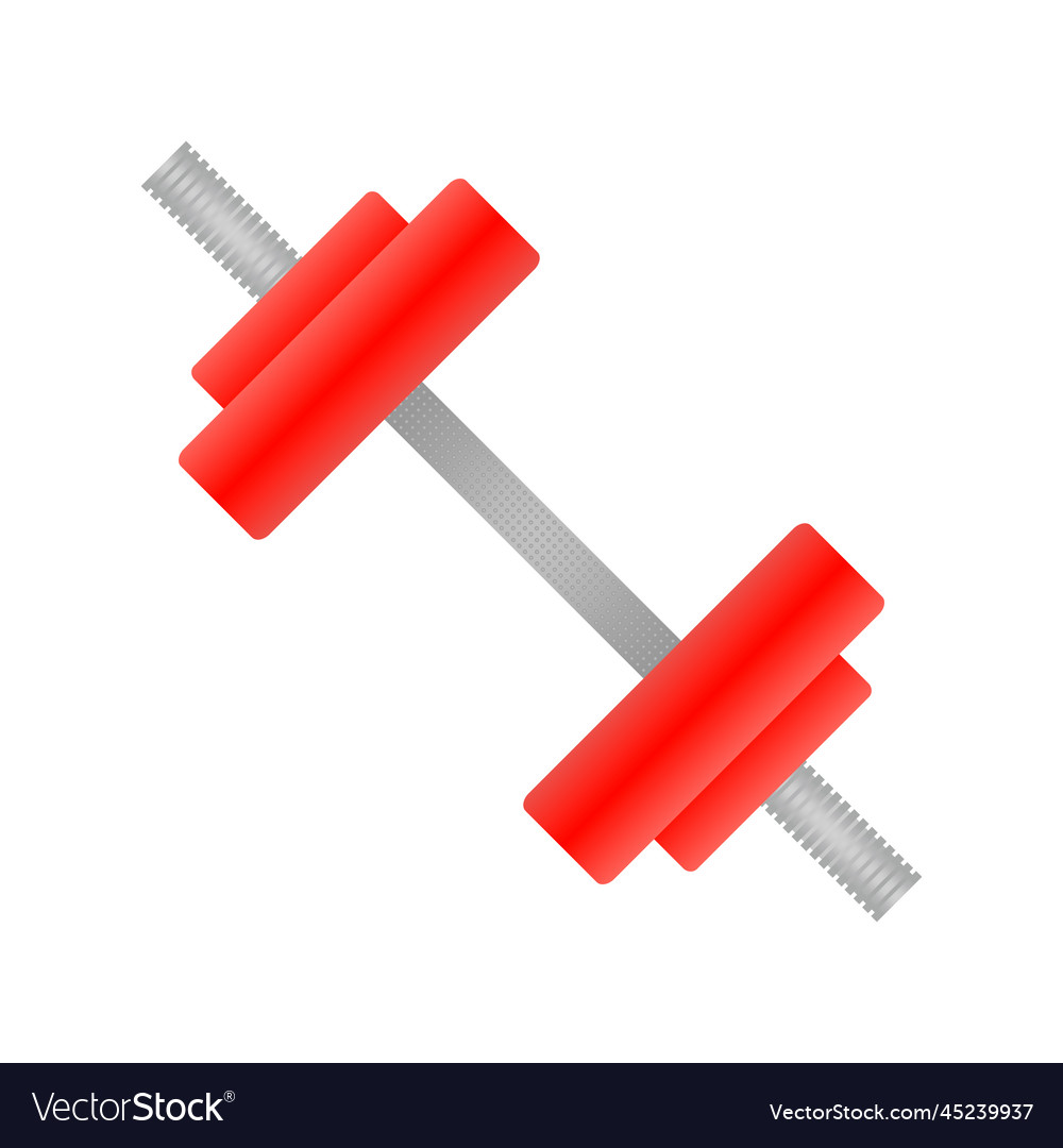 Realistische Hantel-Ikone oder Muskeltrainingswerkzeug vector image Realistische Hantel-Ikone oder Muskeltrainingswerkzeug
