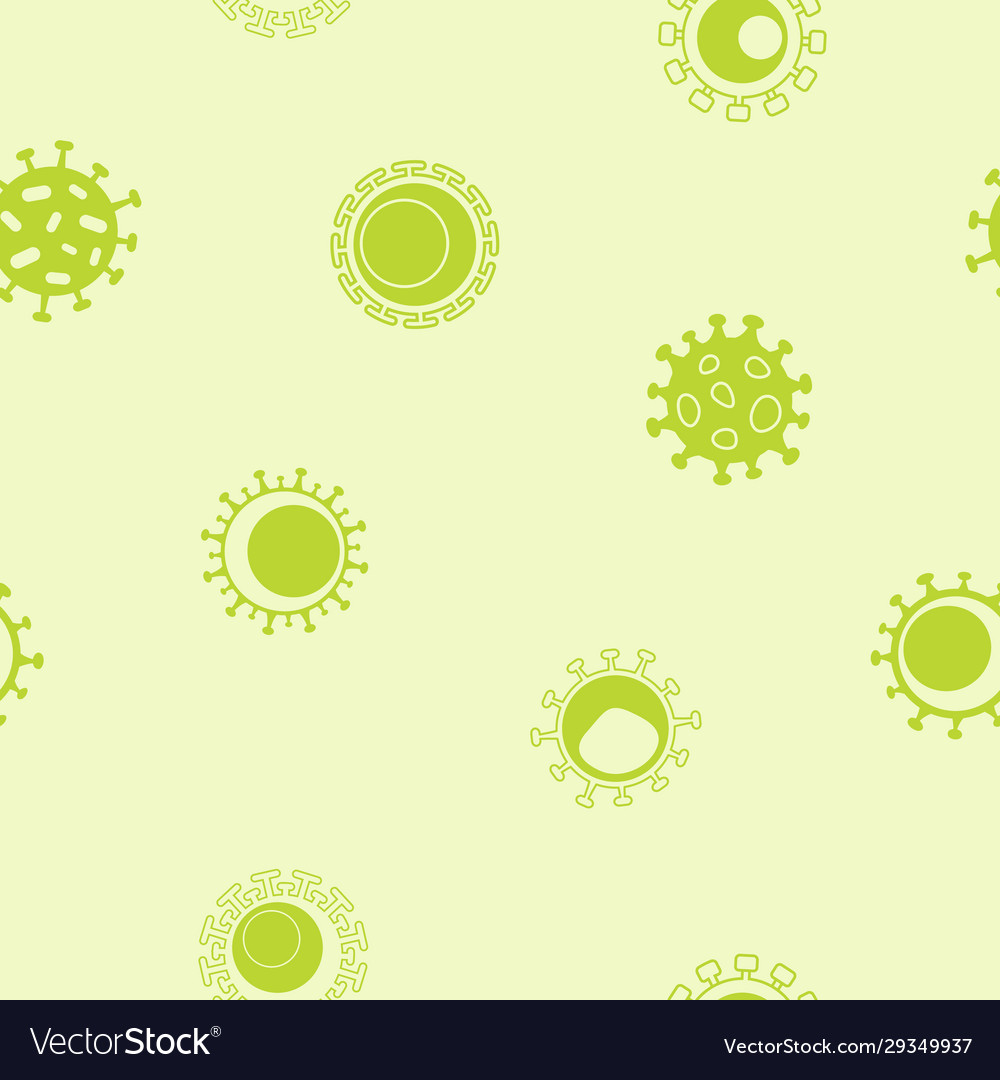 Seamless pattern with coronavirus