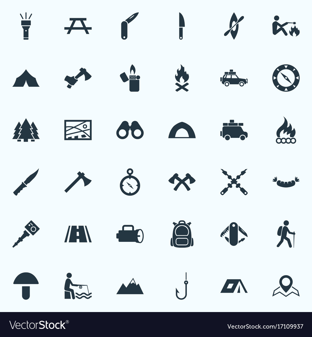 Set of simple icons element