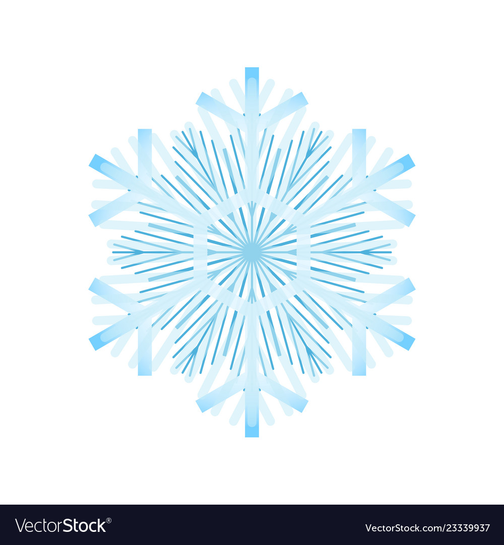 Simple snowflake icon isolated on white background