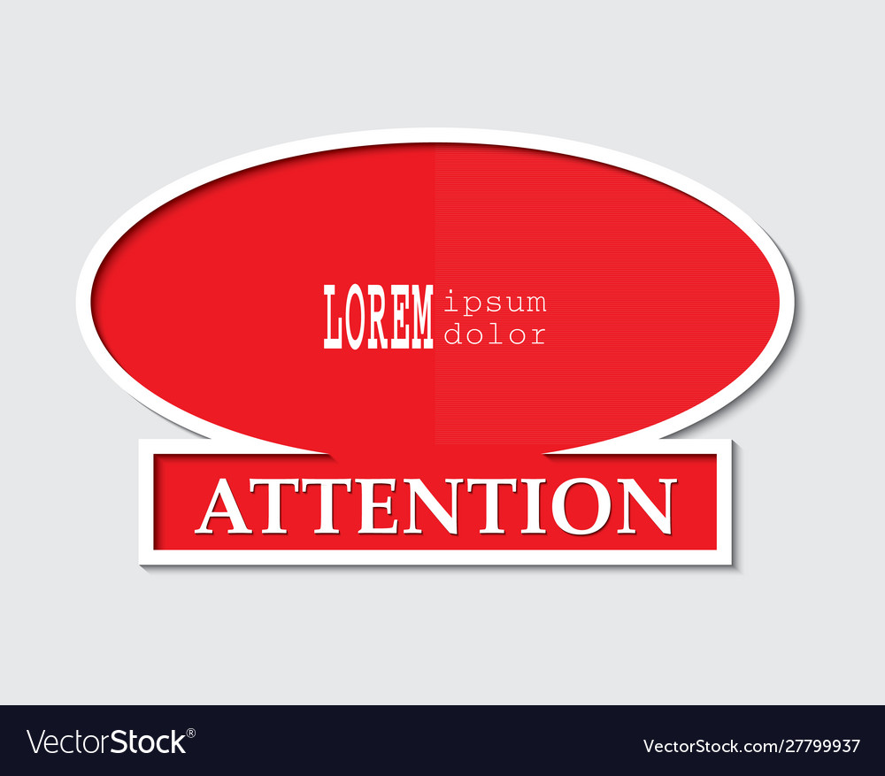 Text attention with place for message