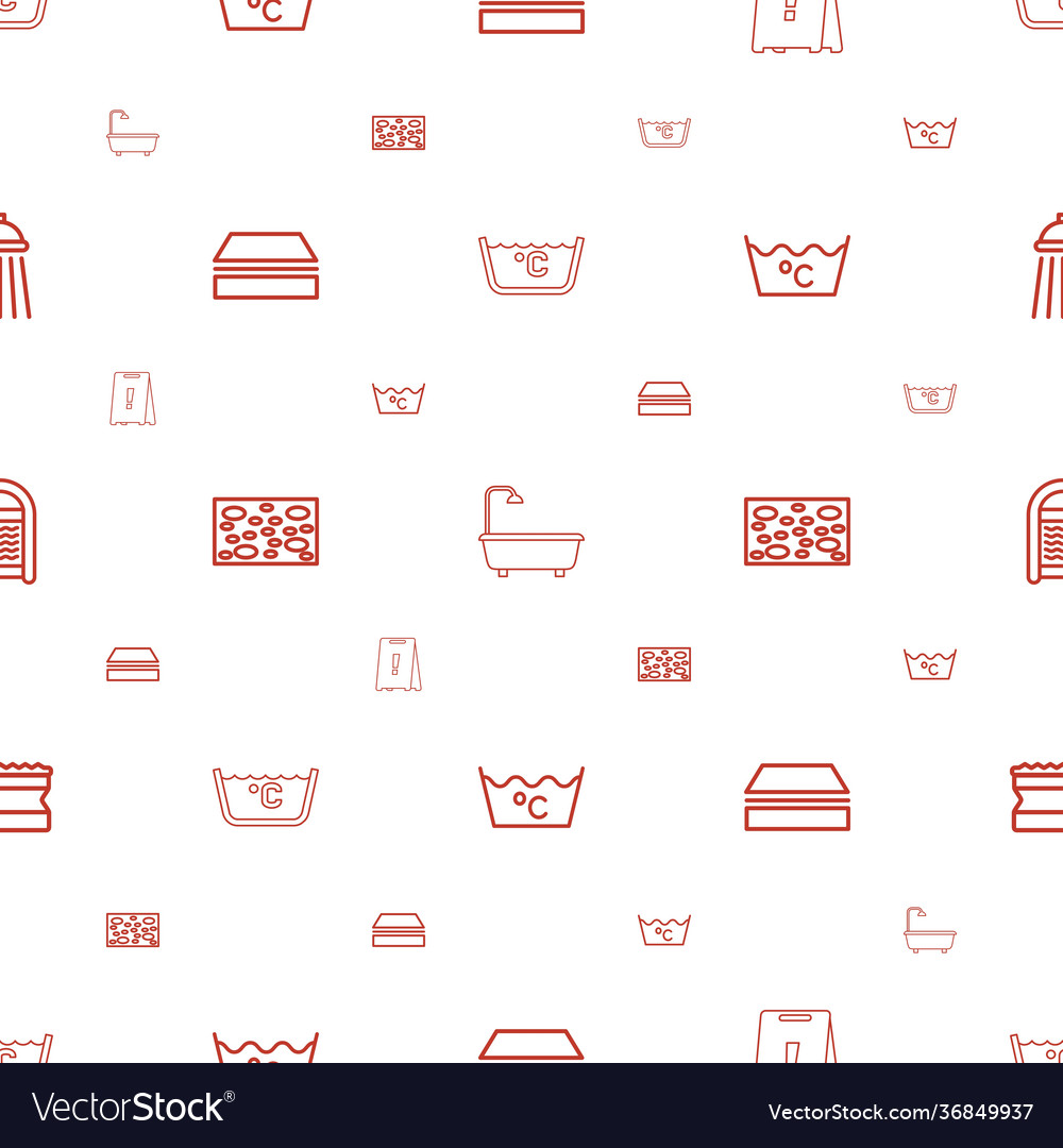 Wet icons pattern seamless white background