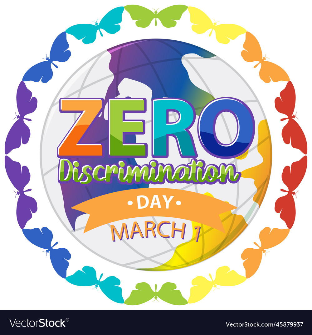 Zero discrimination day banner design Royalty Free Vector