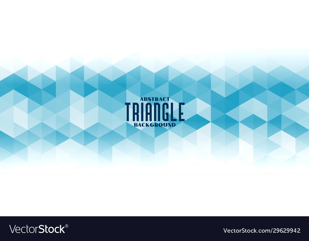 Abstract blue triangle grid pattern banner design