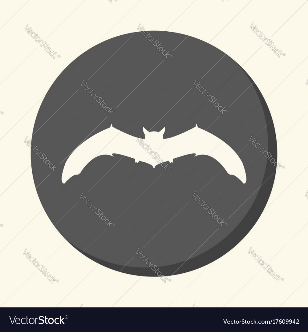 Bat round icon with the of volume