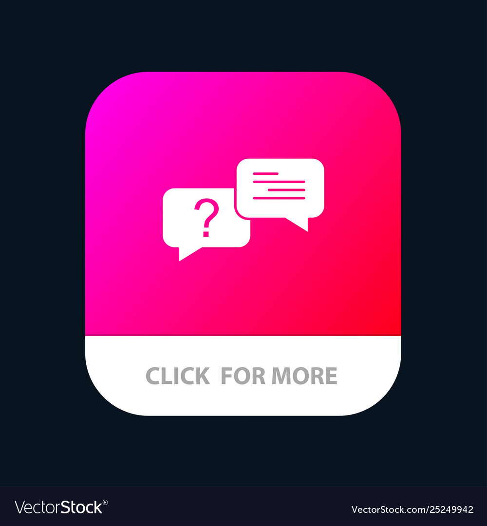 Chat bubble popup message mobile app button vector image Chat bubble popup message mobile app button