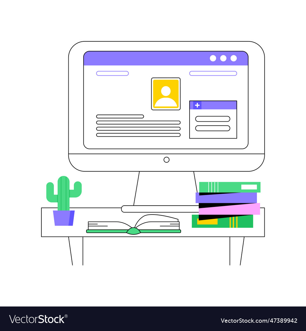 Create class isolated cartoon vector image Create class isolated cartoon