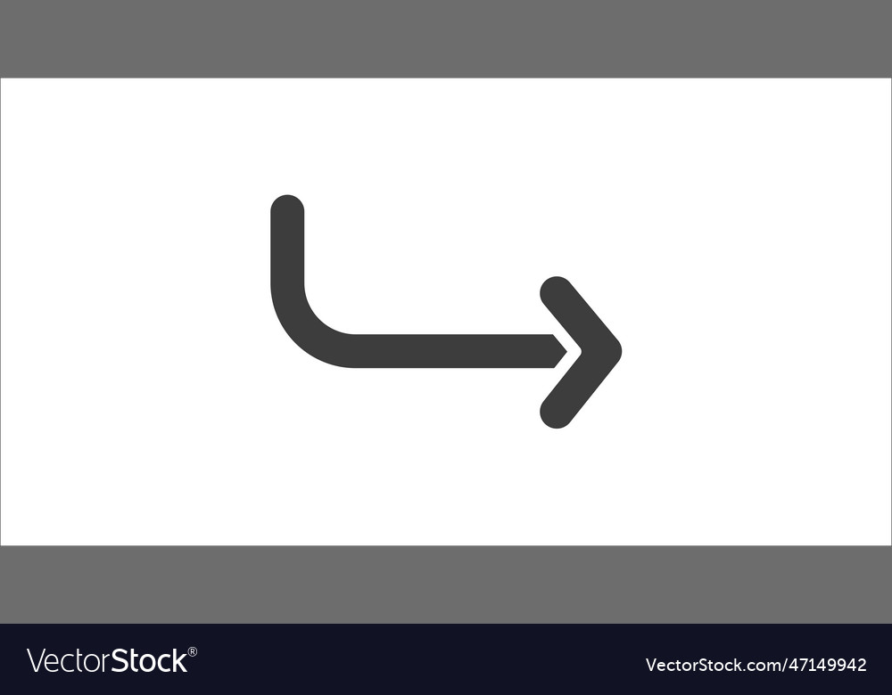 Curve right arrow icon filled