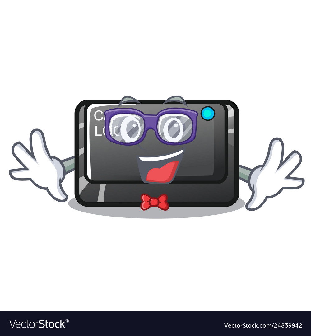 Geek capslock button in shape character