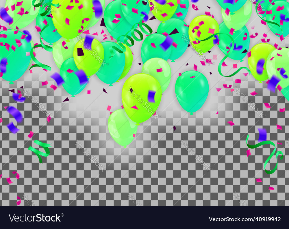 Happy Birthday Ballons Grüne Feier vector image Happy Birthday Ballons Grüne Feier