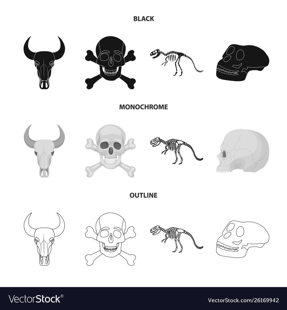 Isolated object skeleton and character sign