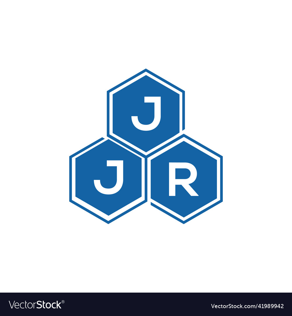 Jjr Buchstaben Logo-Design auf weißem Hintergrundjjr