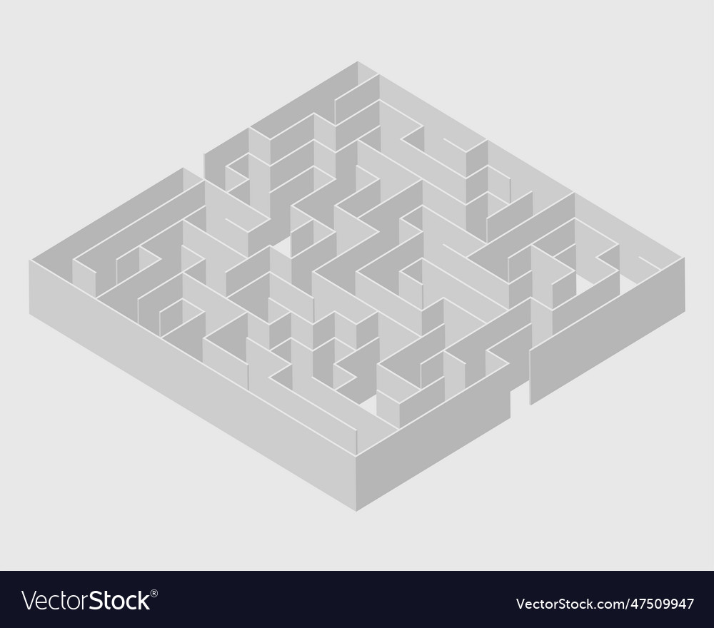 3d style labyrinth puzzle pattern background vector image 3d style labyrinth puzzle pattern background
