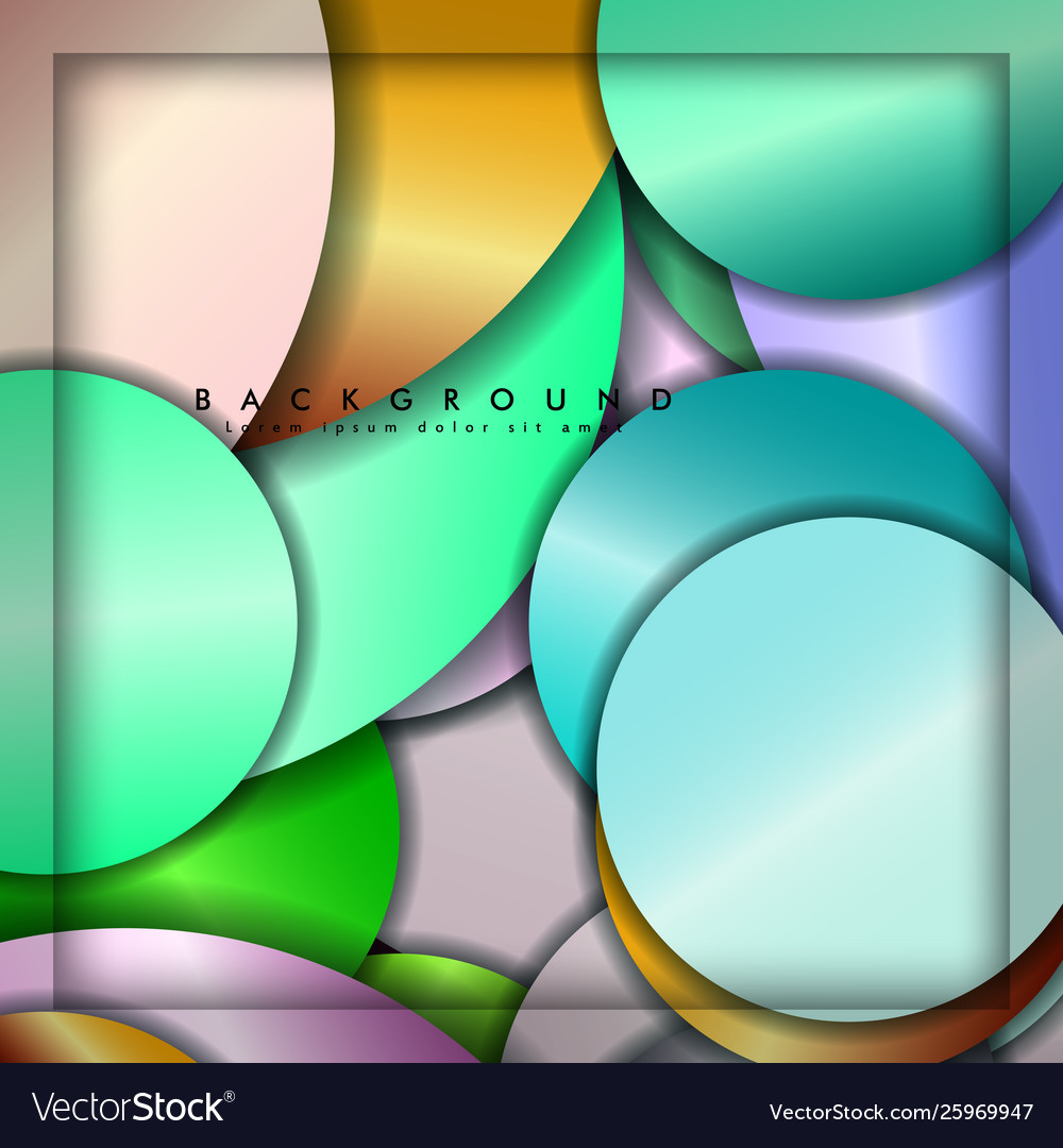 Abstract circle background with color gems Vector Image