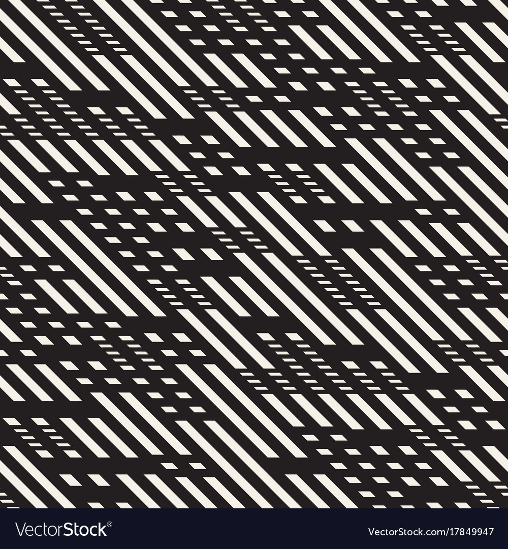 Black and white irregular dashed lines pattern