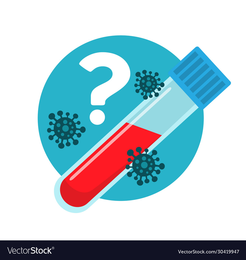 Blood test for virus and infection Royalty Free Vector Image