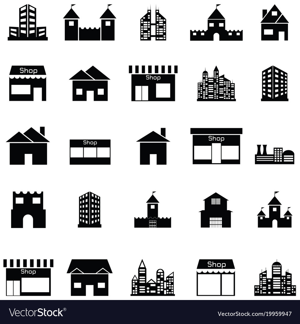 Building icon set