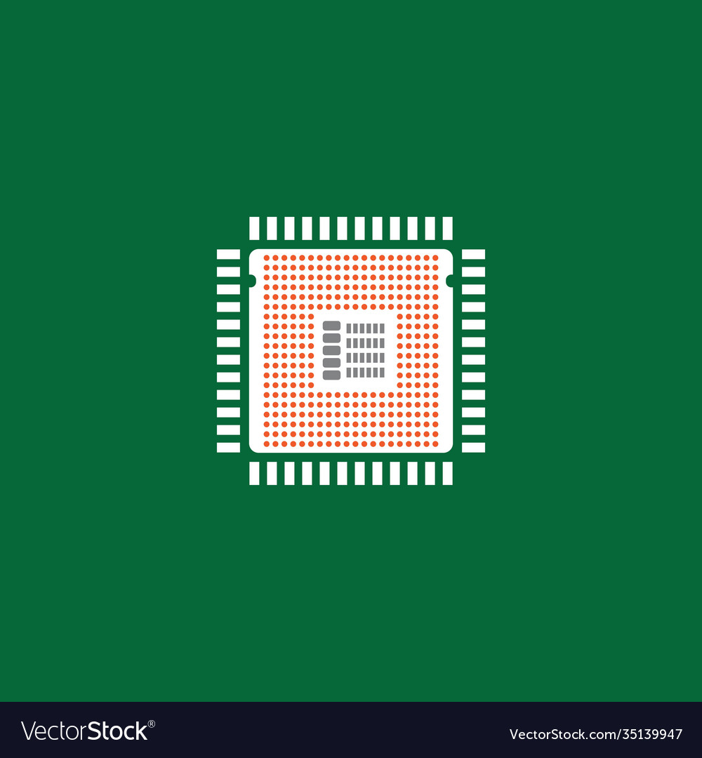 Circuit processor symbol and icon