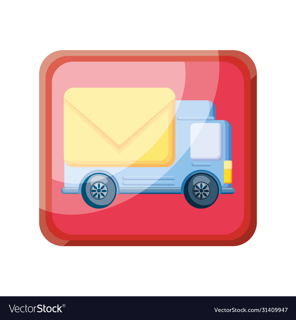 Delivery app icon on white background Royalty Free Vector