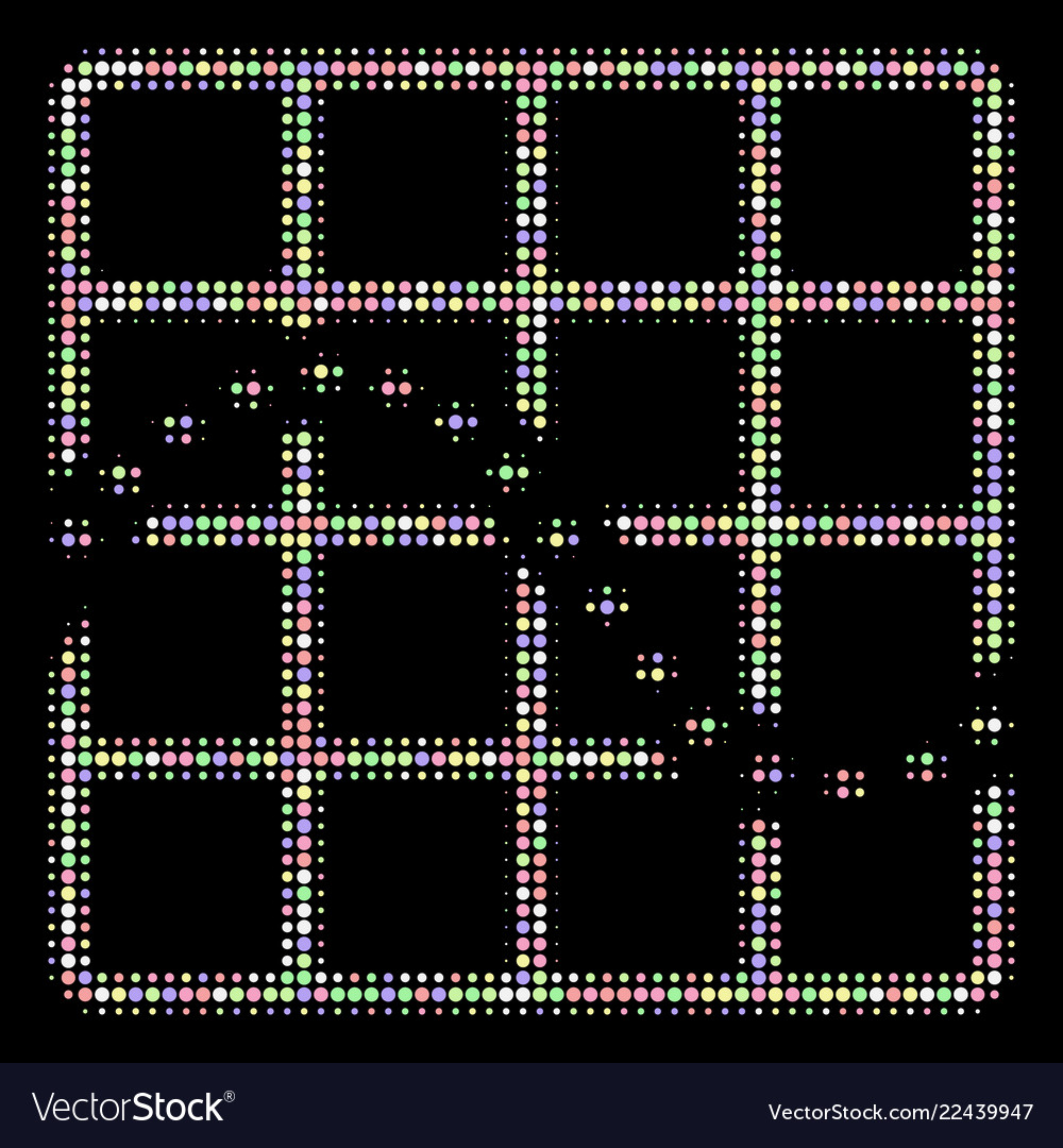 Dotted function chart halftone mosaic of dots vector image Dotted function chart halftone mosaic of dots