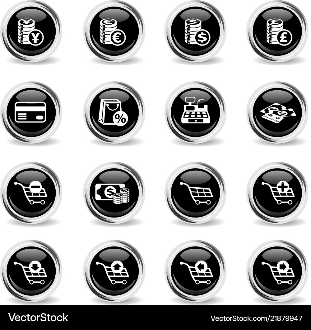 E-commerce icon set Royalty Free Vector Image - VectorStock