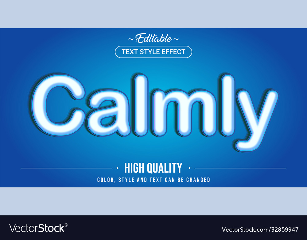 Editable text style effect - calmly theme