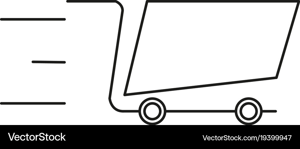 Fast shopping cart icon Royalty Free Vector Image