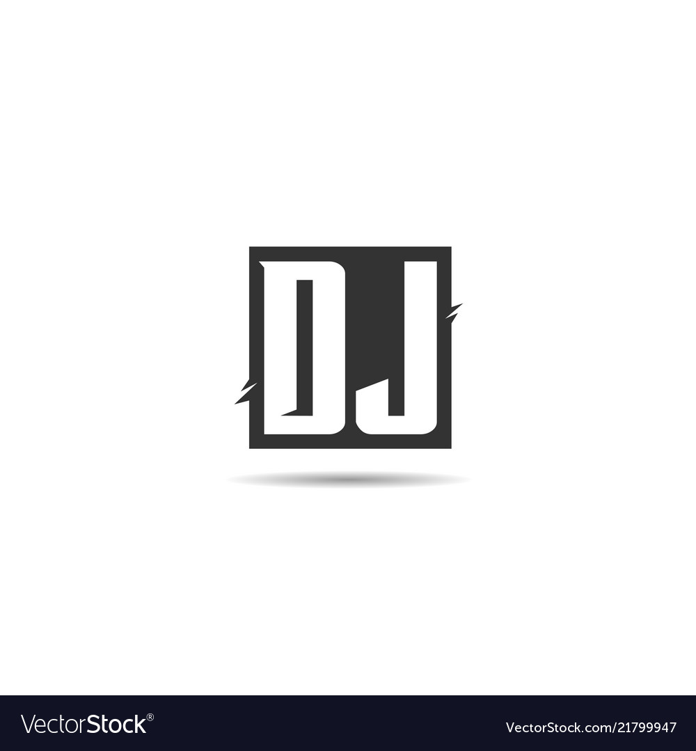 Initial letter dj logo template design Royalty Free Vector