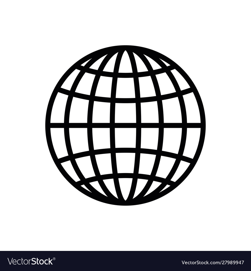 Isolated global sphere icon line design Royalty Free Vector