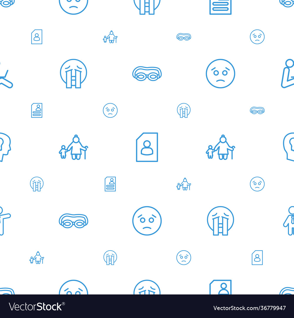 Man icons pattern seamless white background