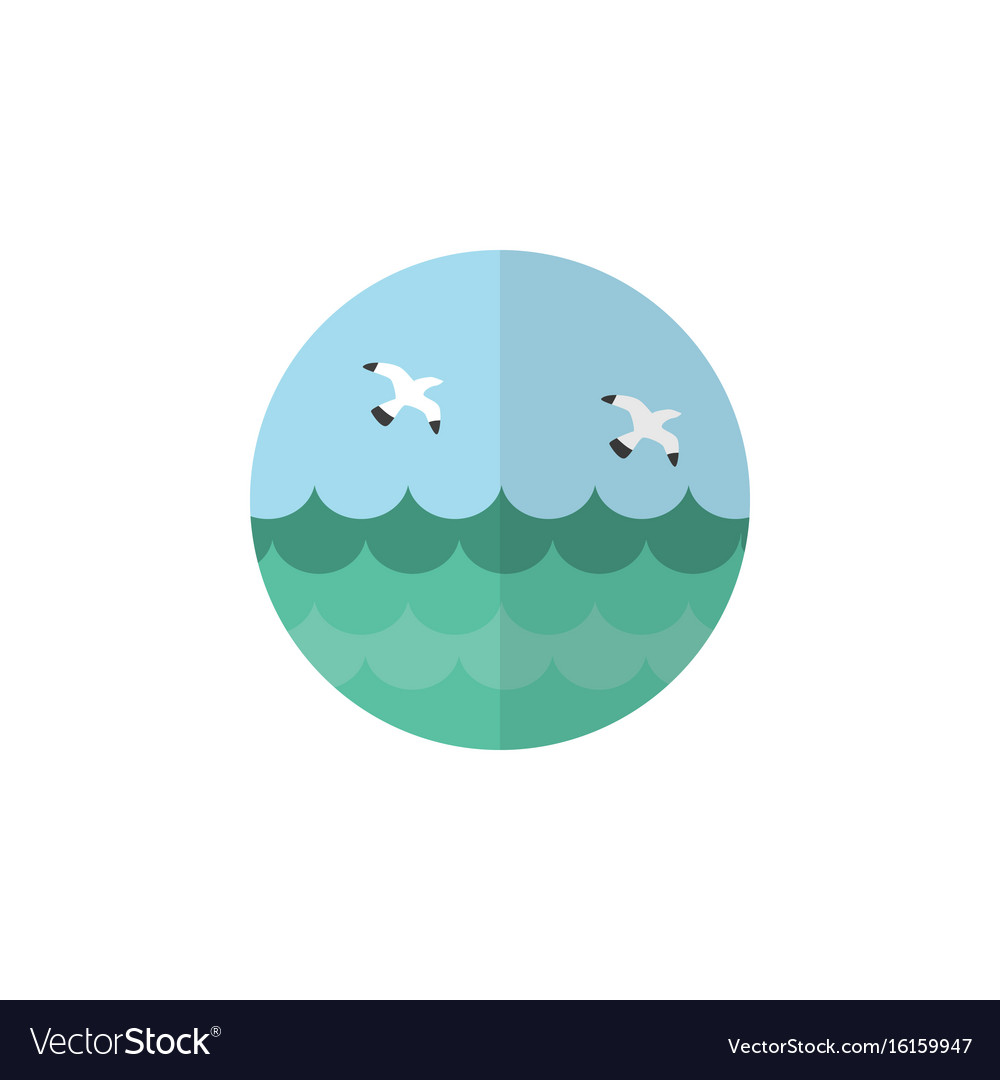Ocean Bird Flat Icon