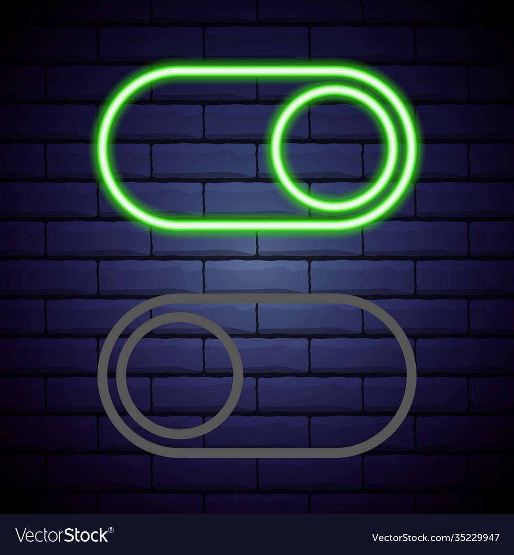 On and off lamp neon light toggle switch button