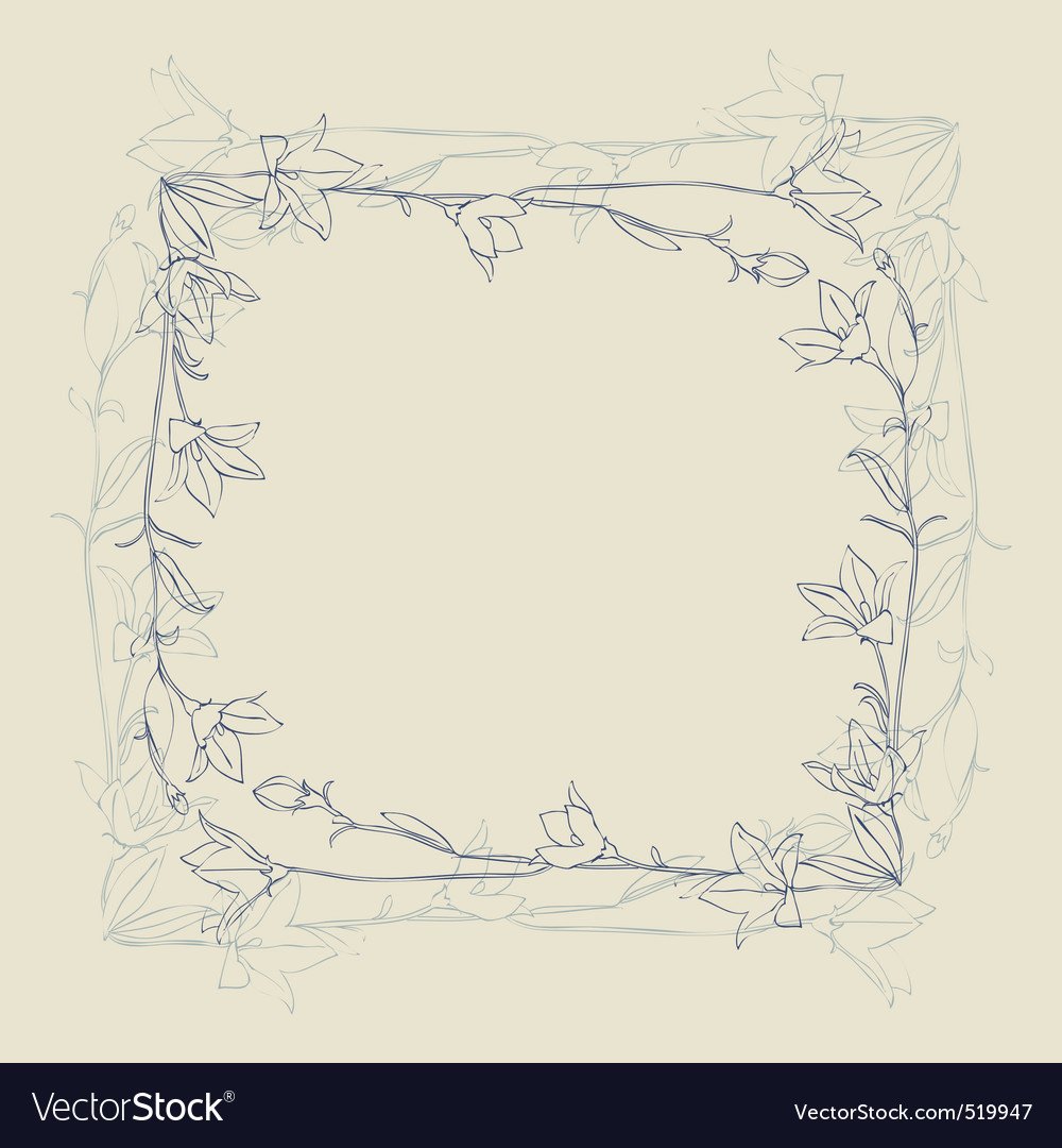 Retro flower frame