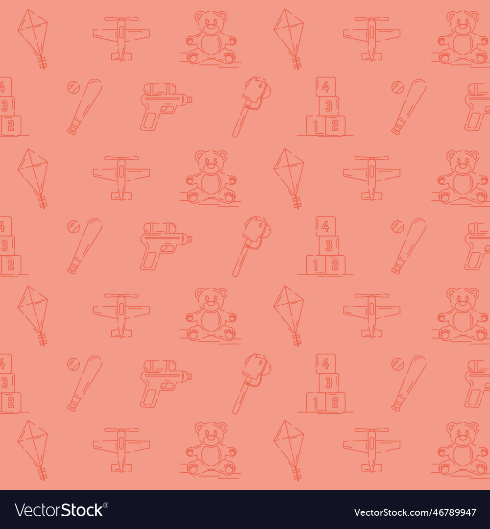 Seamless pattern background with toy icons