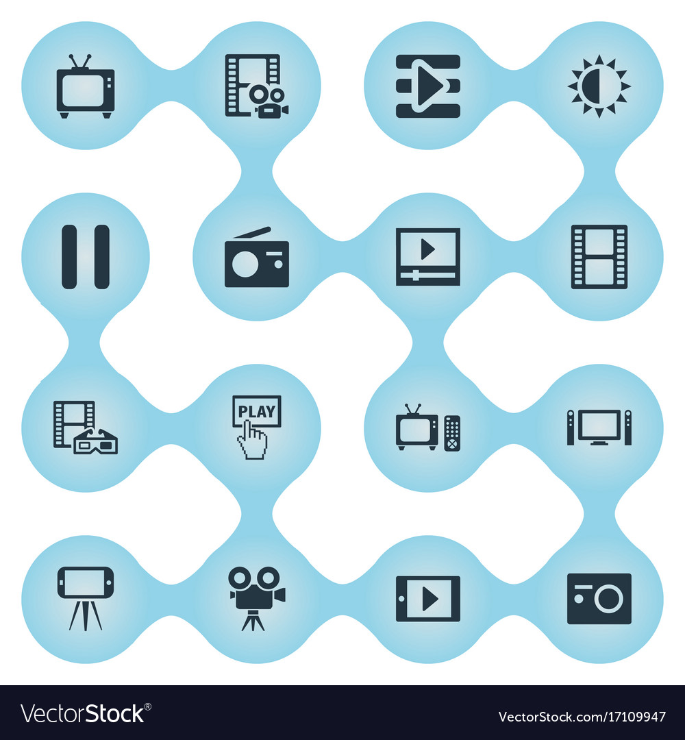 Set of simple icons element