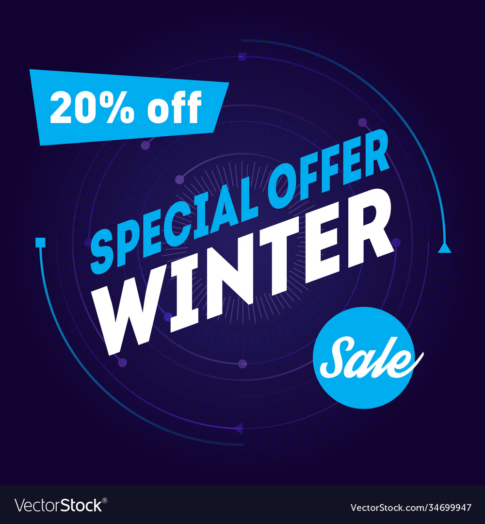 Special offer sale 20 off winter banner