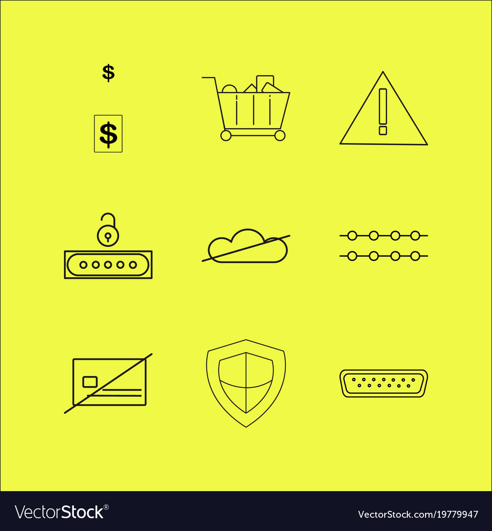 Web linear icon set simple outline icons