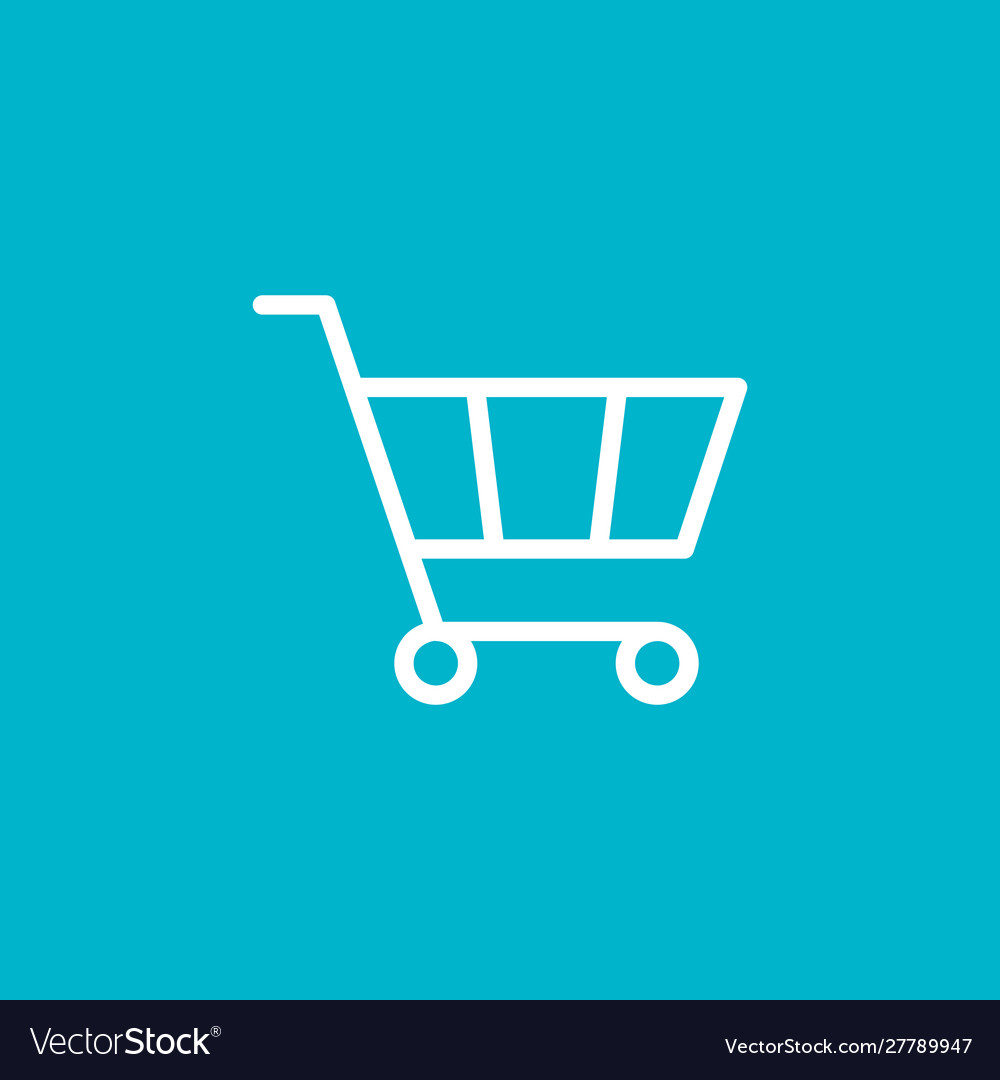 White trolley shopping cart icon Royalty Free Vector Image