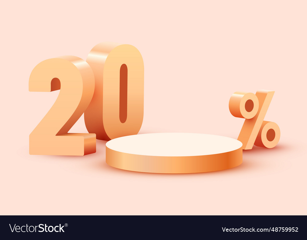 20 percent off discount creative composition