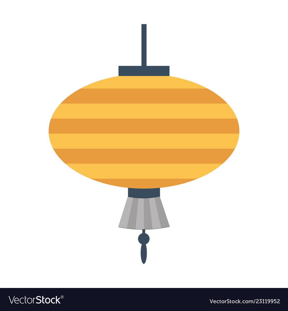 Asiatische Papierlaterne oder Lampensymbol