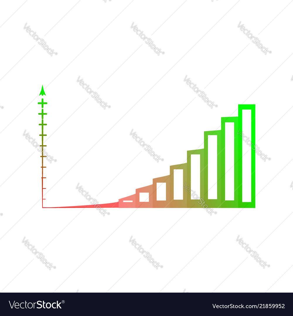 Bar chart column graph template vector image Bar chart column graph template
