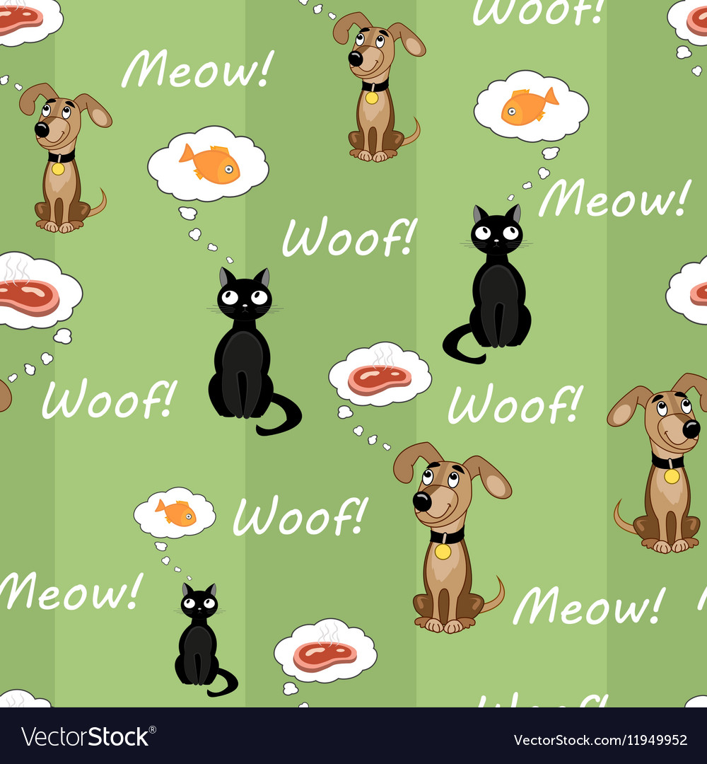 Katze und Hund Muster