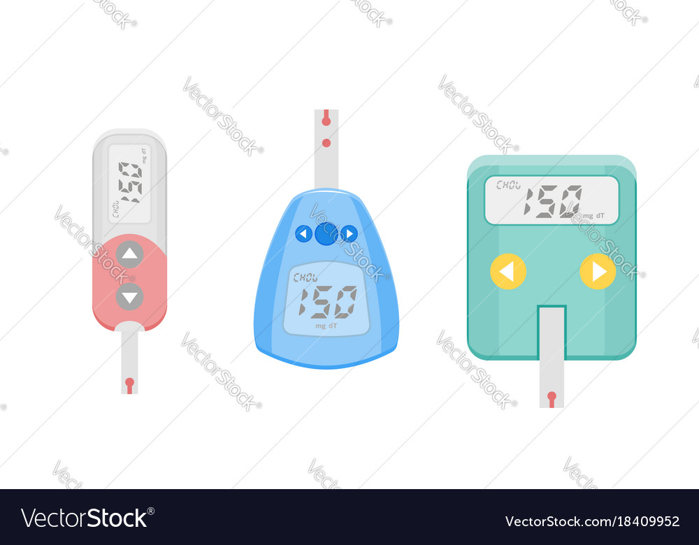 Cholesterol meter icons set Royalty Free Vector Image