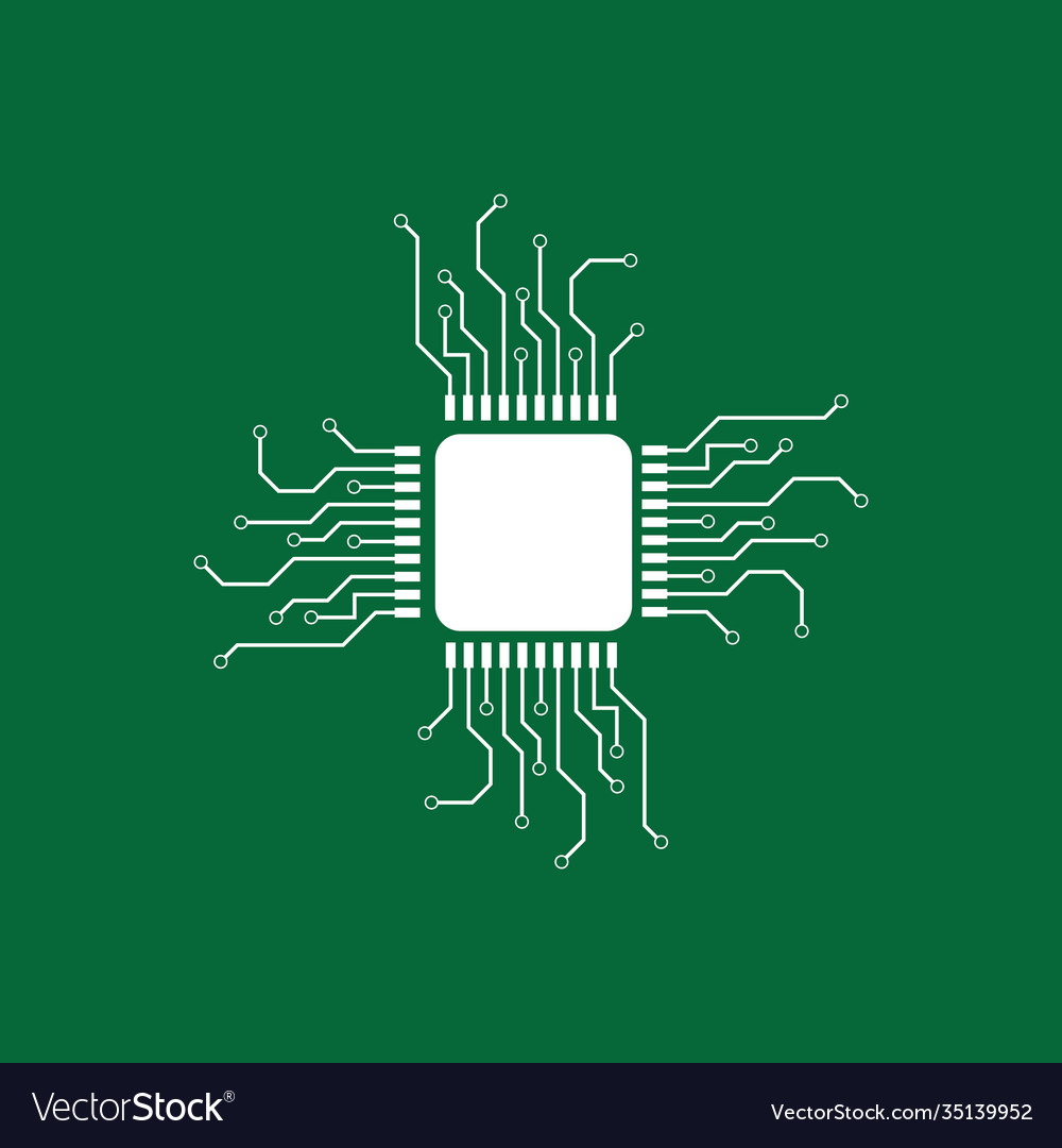 Circuit processor symbol and icon Vector Image Circuit processor symbol and icon
