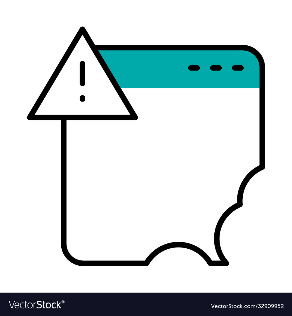 Cyber security concept broken web page